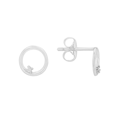 Goldene Karma Ohrstecker mit Diamanten Abner