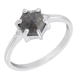 Goldring mit Salt and Pepper Diamant und Lab Grown Diamanten Felice