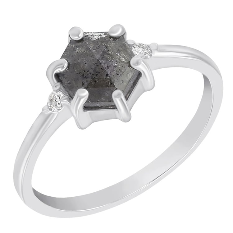 Goldring mit Salt and Pepper Diamant und Lab Grown Diamanten Felice