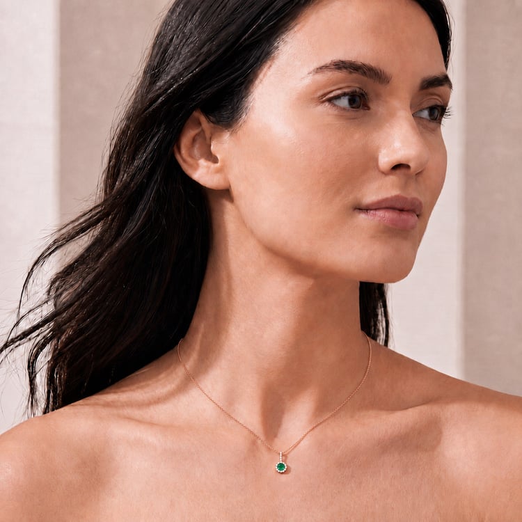 Eleganter Anhänger mit Smaragd und Lab Grown Diamanten Harvey 171131