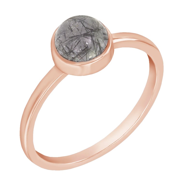Minimalistischer Goldring mit Rutilquarz Stowy 58065
