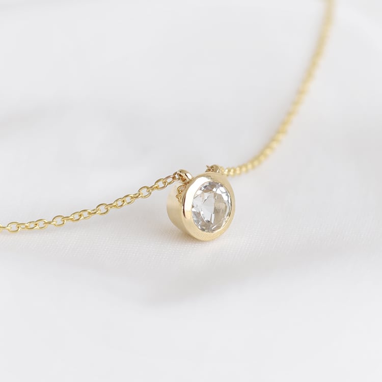 Goldene Kette mit einem IGI-zertifiziertem Lab Grown Diamanten Erin 96932