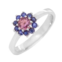 Goldring mit Turmalin und Saphiren Rohini