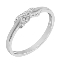Romantischer Ring aus Gold mit Diamanten Teskala