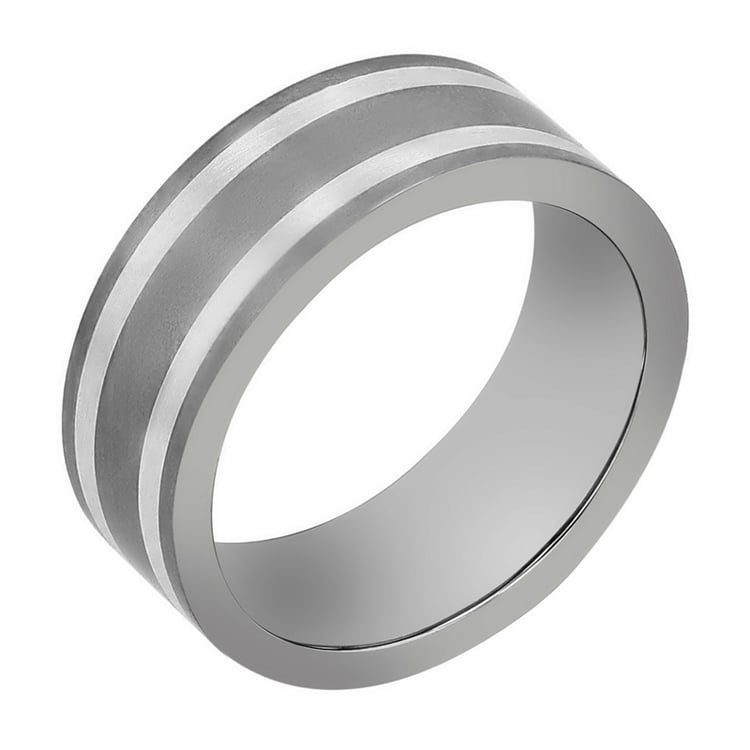 Eheringe aus Titan und Gold mit einem Diamanten Zubair 107452