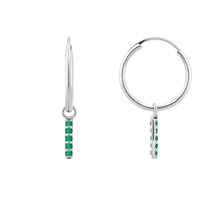 Goldene Hängeohrringe mit Smaragden Elaine 123934