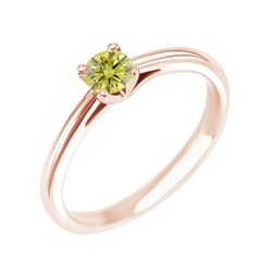 Verlobungsring mit einem zertifizierten fancy gelben Lab Grown Diamanten Katya