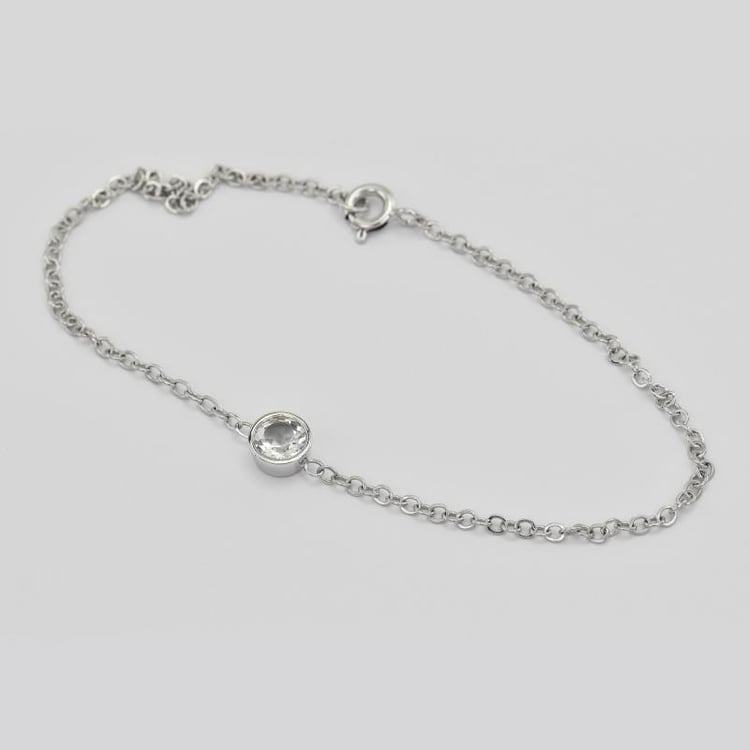 Goldenes Armband mit weißem Topas Arleth 25135