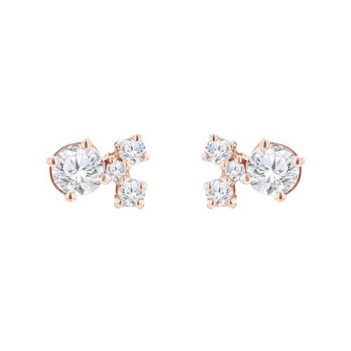 Cluster Ohrringe mit ČGL zertifiziertem Diamanten Kerrie