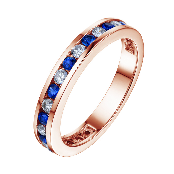 Goldring mit Saphiren und Diamanten Rinus 86479
