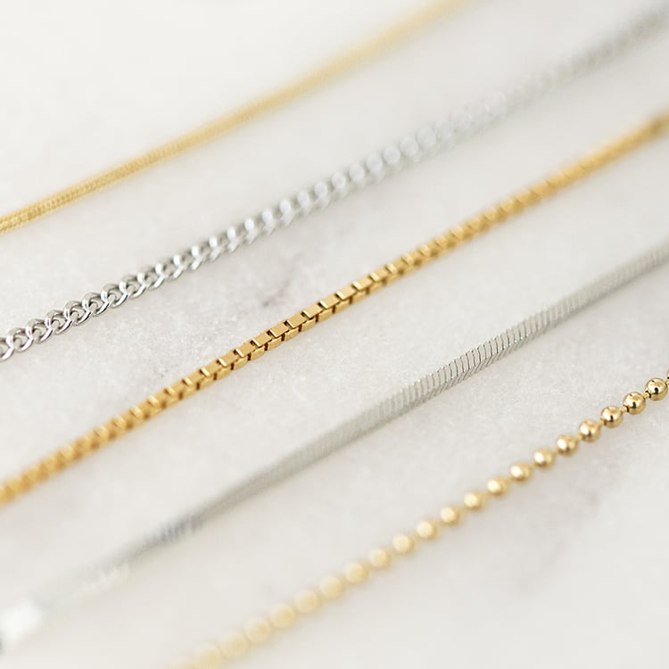 Snake Kette 45 cm 585er in Weißgold 136085