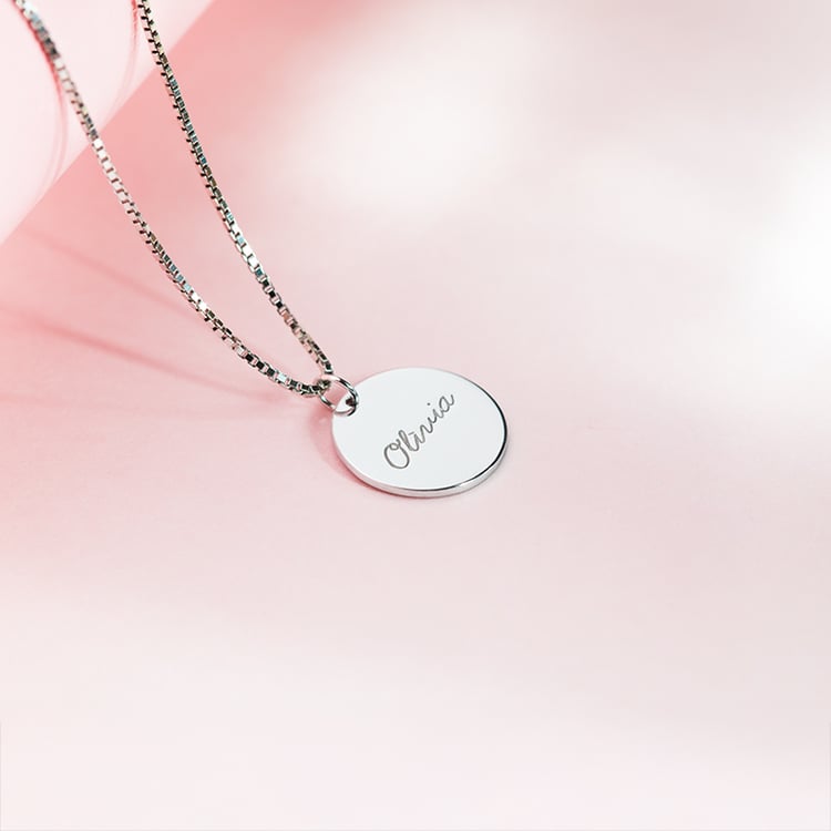 Platinanhänger mit beidseitiger Gravur Leasy 150248