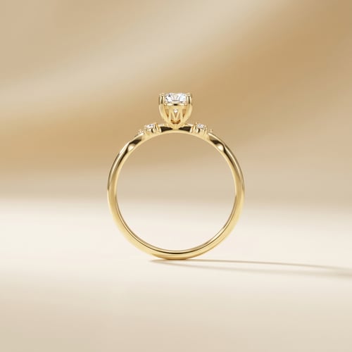 Verlobungsring mit Buchstaben und Lab Grown Diamanten Mileva