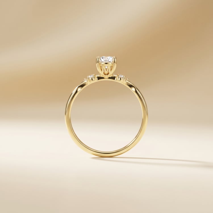 Verlobungsring mit Buchstaben und Lab Grown Diamanten Mileva 166786