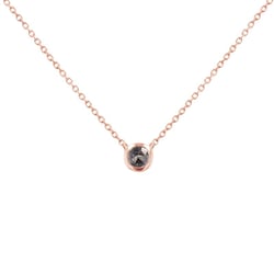 Minimalistische Kette mit Anhänger mit einem Salt and Pepper Diamanten Glosie