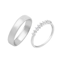 Eternity Ring mit Moissaniten und großer Komfortring Betsy