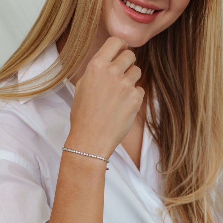 Goldenes Tennisarmband mit Lab Grown Diamanten Mia 162550