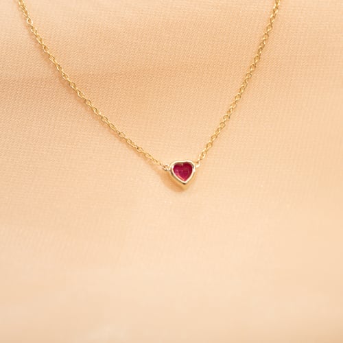 Schmuckset mit Rubinherzen Millicent