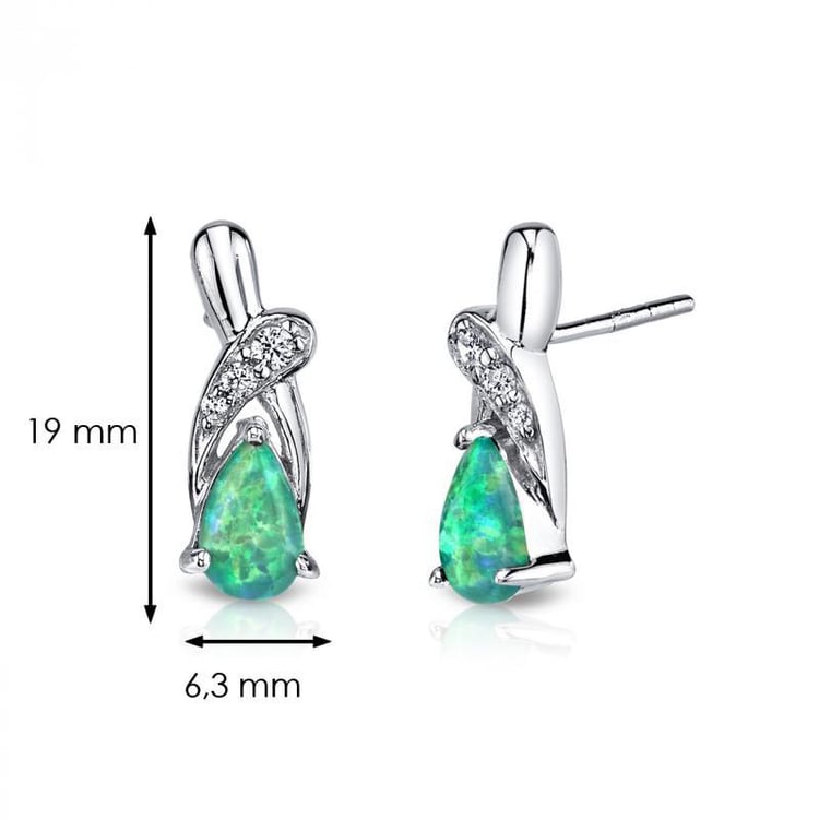 Grüne Opale in silbernen Ohrringen Emerie 5938