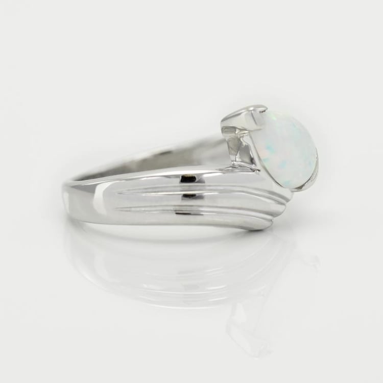 Silberring mit weißem Opal Siewa 15452