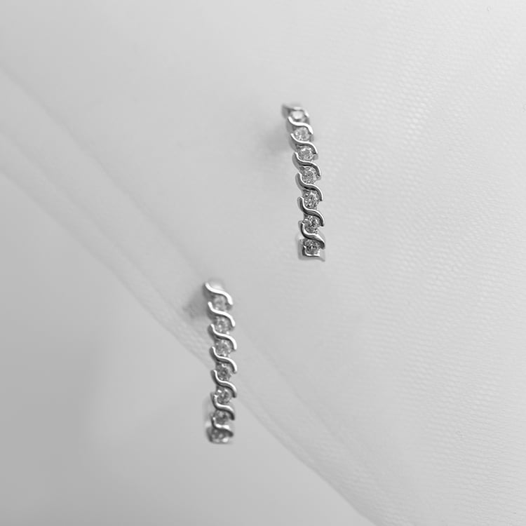 Elegante Creolen aus Gold 585 mit Diamanten Jomol 58355