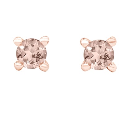 Goldene Ohrstecker mit Morganiten