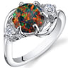 Silberring mit schwarzem Opal Jimena