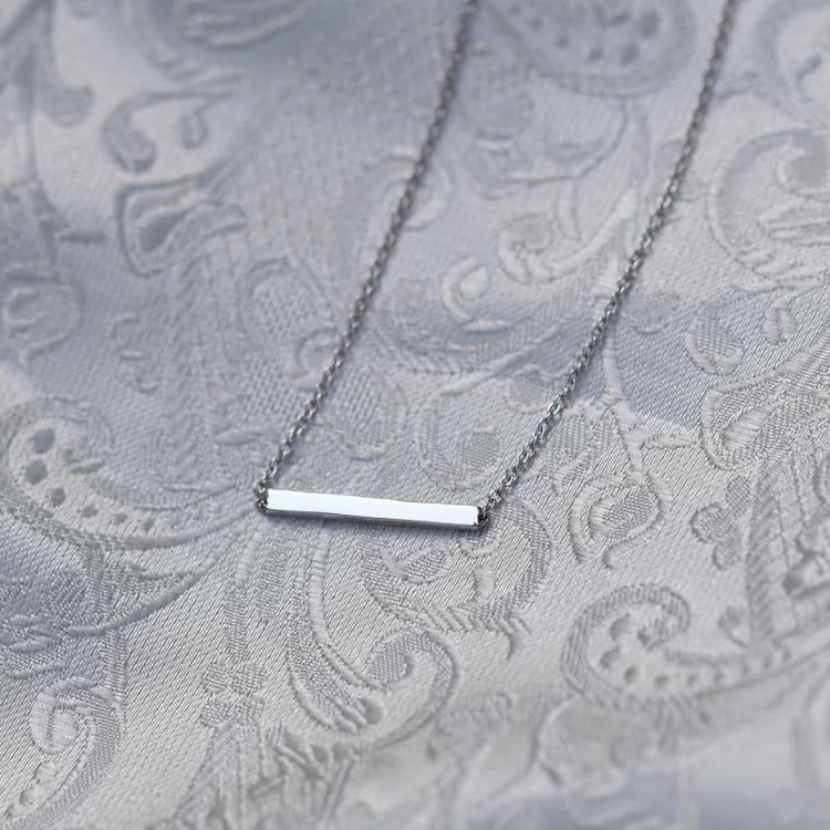 Zarter Platin Halskette Bar 71735