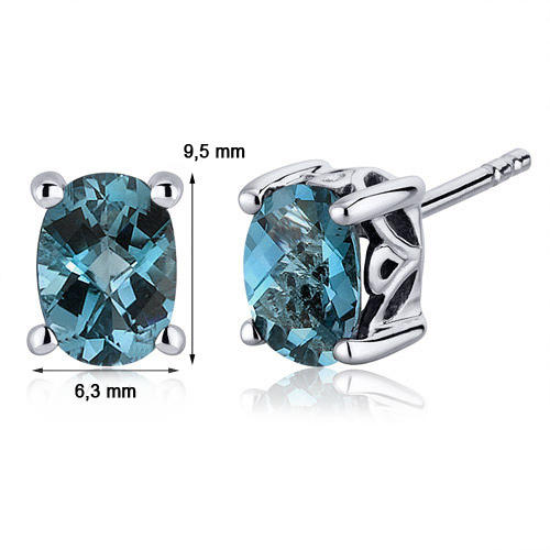 Silberne Ohrringe mit Topasen Jula 3004