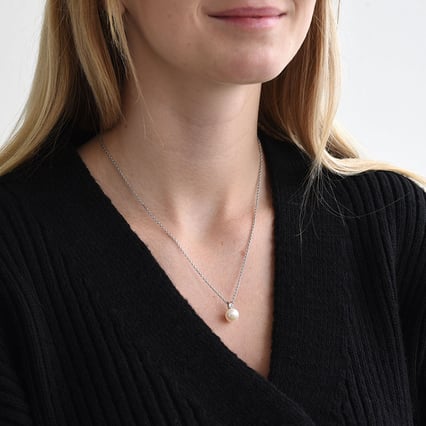 Anhänger mit Perle und Zirkonia Avanti