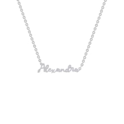 Silberne Namenskette mit Gravur Ihrer Wahl Amael