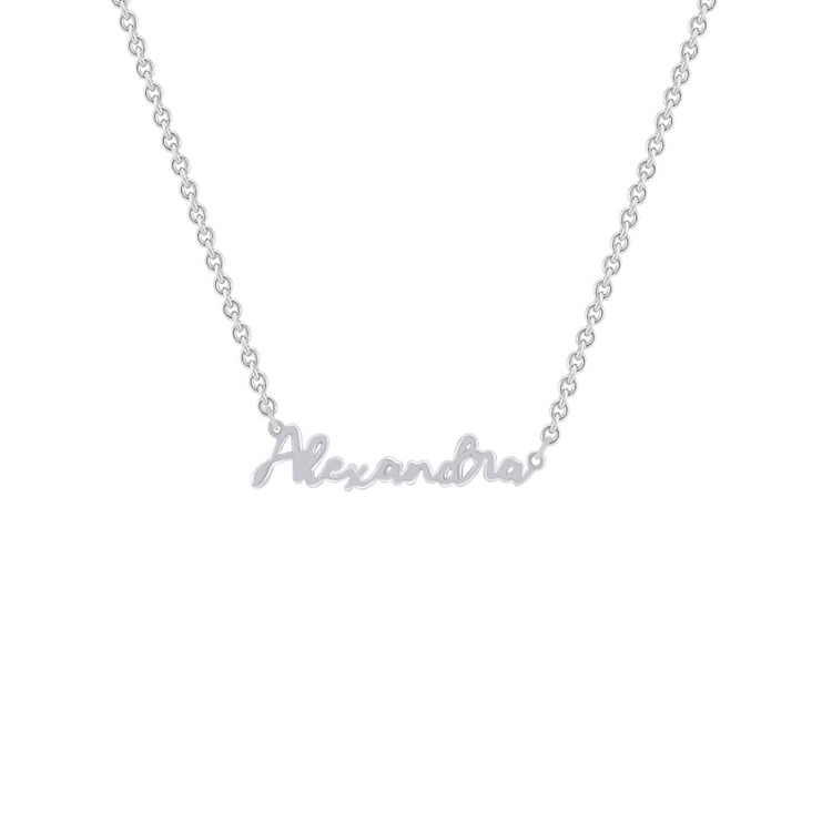 Silberne Namenskette mit Gravur Ihrer Wahl Amael