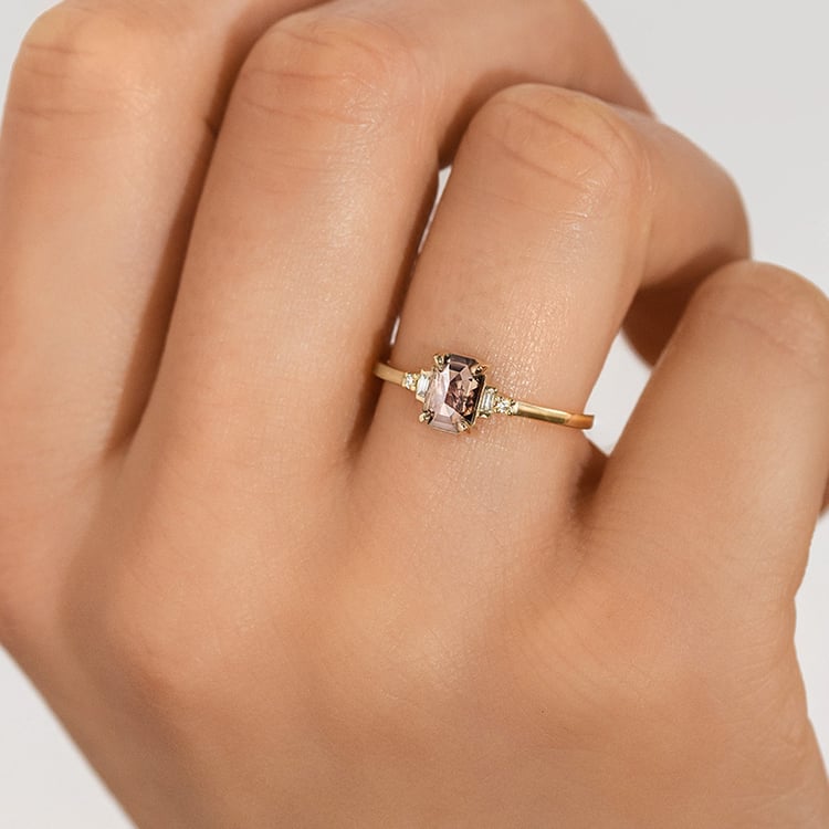 Ring mit Salt and Pepper Diamant und Seitendiamanten Cilla 153145