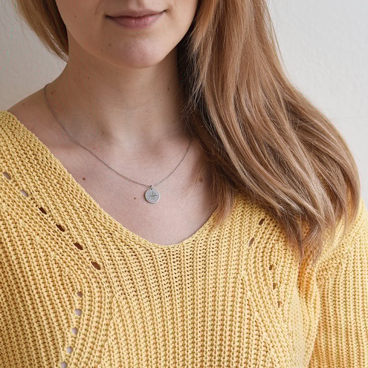 Goldanhänger mit gravierten Wunschkoordinaten Naira 63547