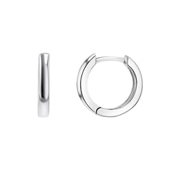 Silberne kreisrunde Ohrringe Rondel