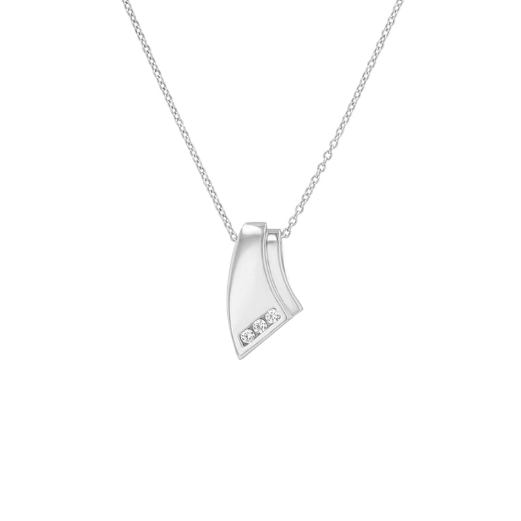 Goldener Anhänger mit drei Diamanten Kevin