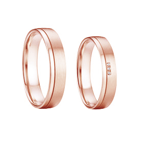 Goldene Trauringe mit Diamanten Audy 96073