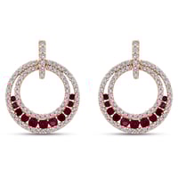 Luxuriöse Ohrringe mit Rubinen und Diamanten Quasimo