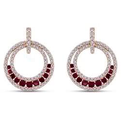 Luxuriöse Ohrringe mit Rubinen und Diamanten Quasimo
