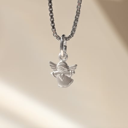 Silberner Anhänger mit Engel Uriel