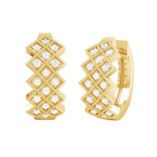 Goldene Creolen mit Diamanten Audhild