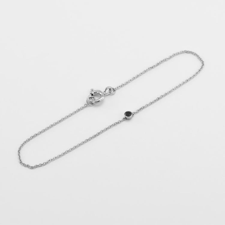 Minimalistisches Armband aus Gold mit schwarzem Diamanten Bonato 46676