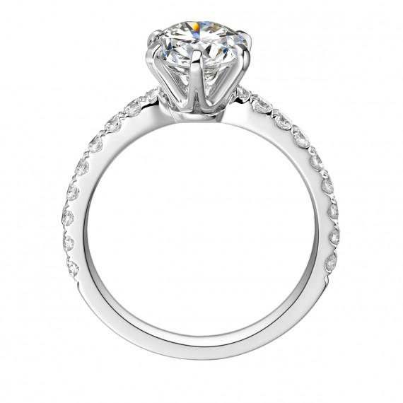 Platinring mit Diamanten 10492