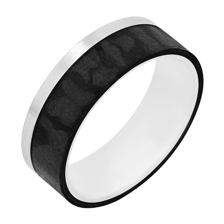 Silber Ring aus Carbon Adidan