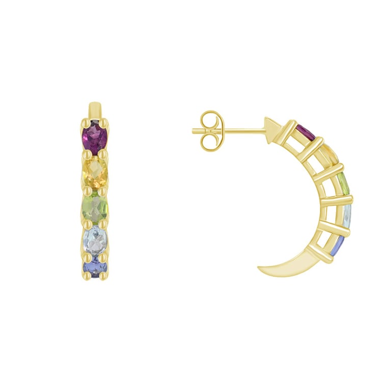 Silberne Ohrringe in Regenbogenfarben Suzette 60667