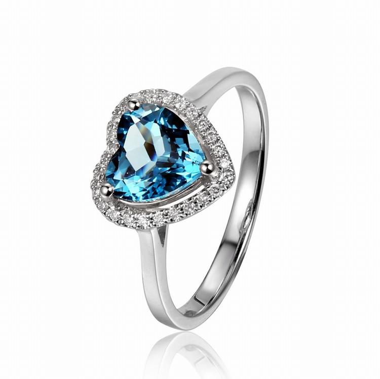 Ring mit Herzform Topas 4757