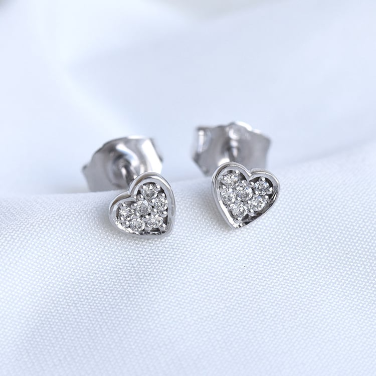 Ohrringe in Herzform mit Diamanten Janella 85088