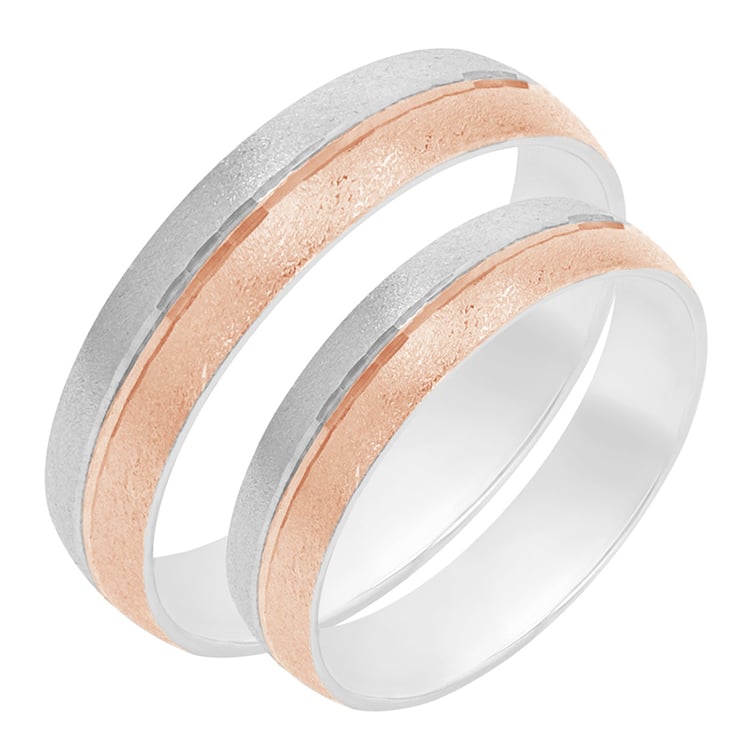 Eheringe aus kombiniertem Gold Ivana 80383