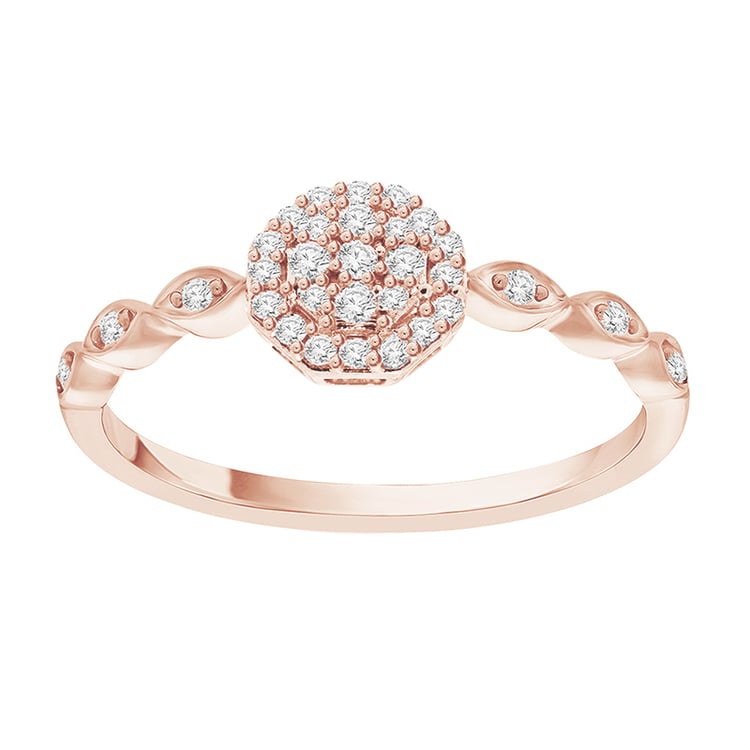 Eleganter Halo-Ring mit Lab Grown Diamanten Aglaya 93054