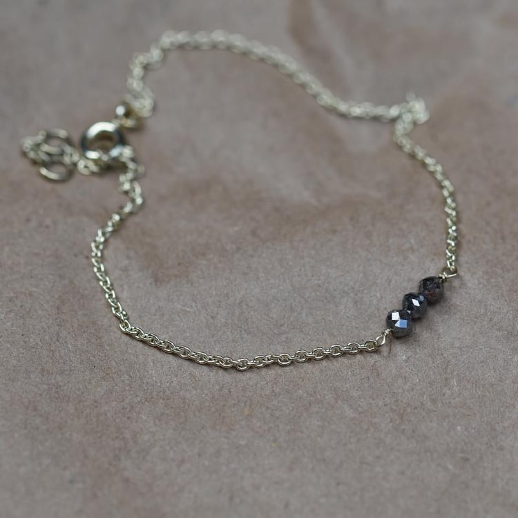 Goldarmband mit salt'n'pepper Diamanten Ulla 31562